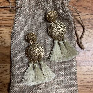 Host Pick 💫 Gold/Tan Statement Earrings